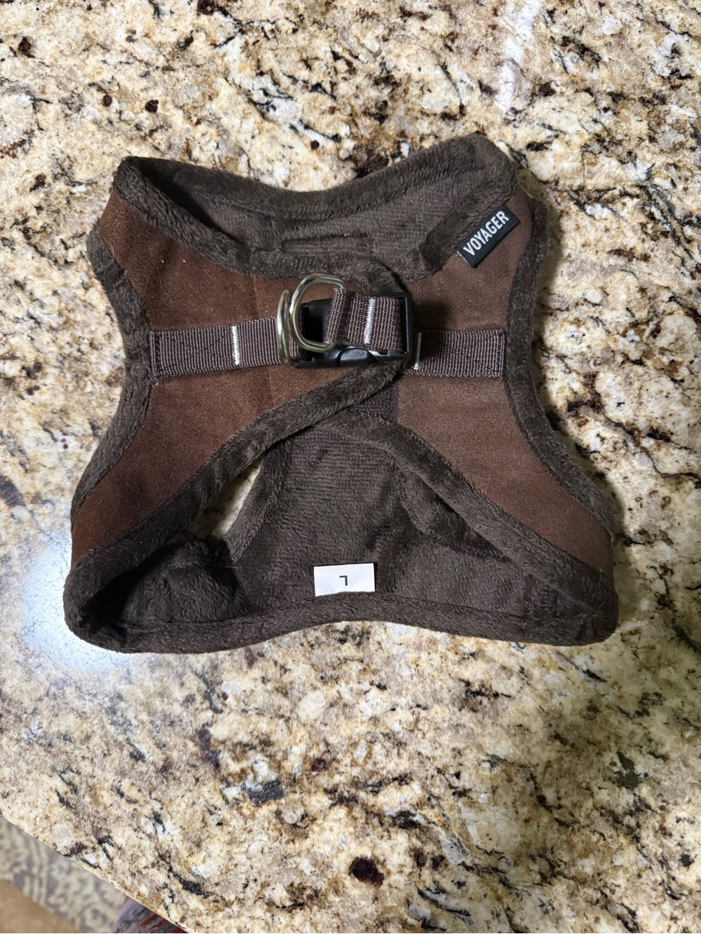 Voyager Brown Plush Dog Harness - Soft Padded No-Pull Vest